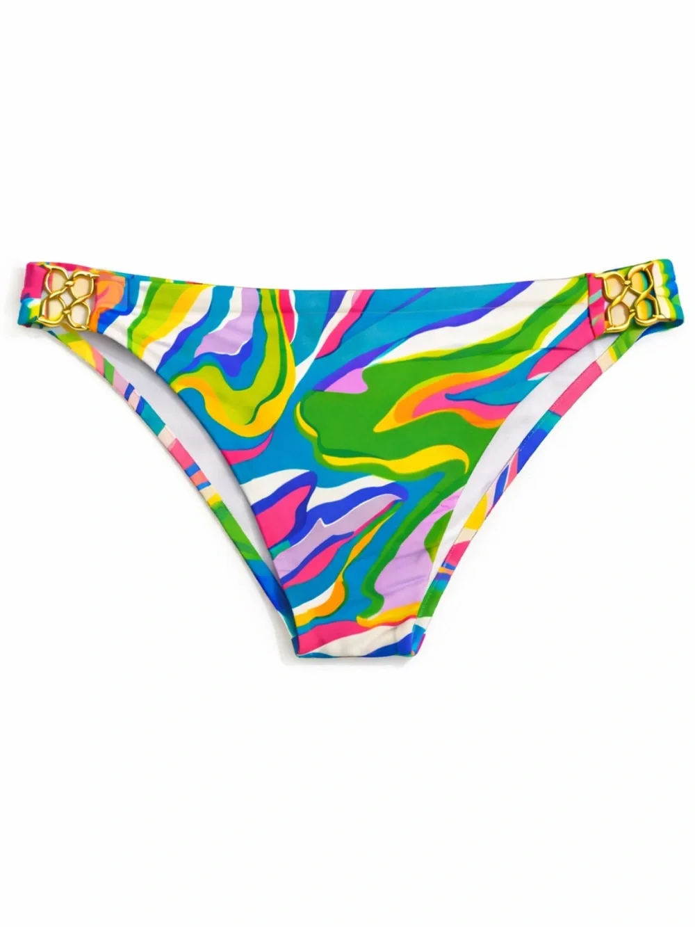 Trina Turk Vibrant Multi-Color Printed Bikini Bottoms - 8 Swimsuit Bottom⁠ HH